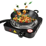 Electric Countertop Burner,Single Stove,1000W Induction Cooktop,Portable Electric Hot Plate,5 Level Adjustable Temperature Control Cooking Ranges for Home Dorm Camping Cooking